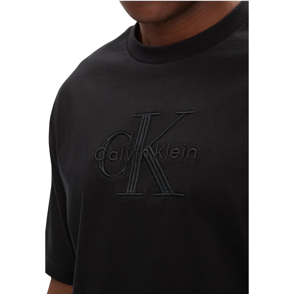 Calvin Klein Jeans Black Cotton T-Shirt - Luxe Nova