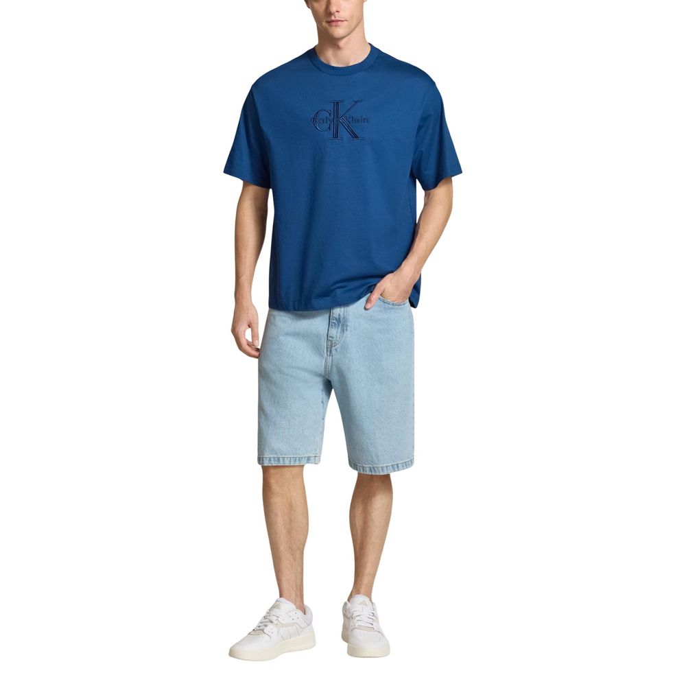 Calvin Klein Jeans Blue Cotton T-Shirt - Luxe Nova