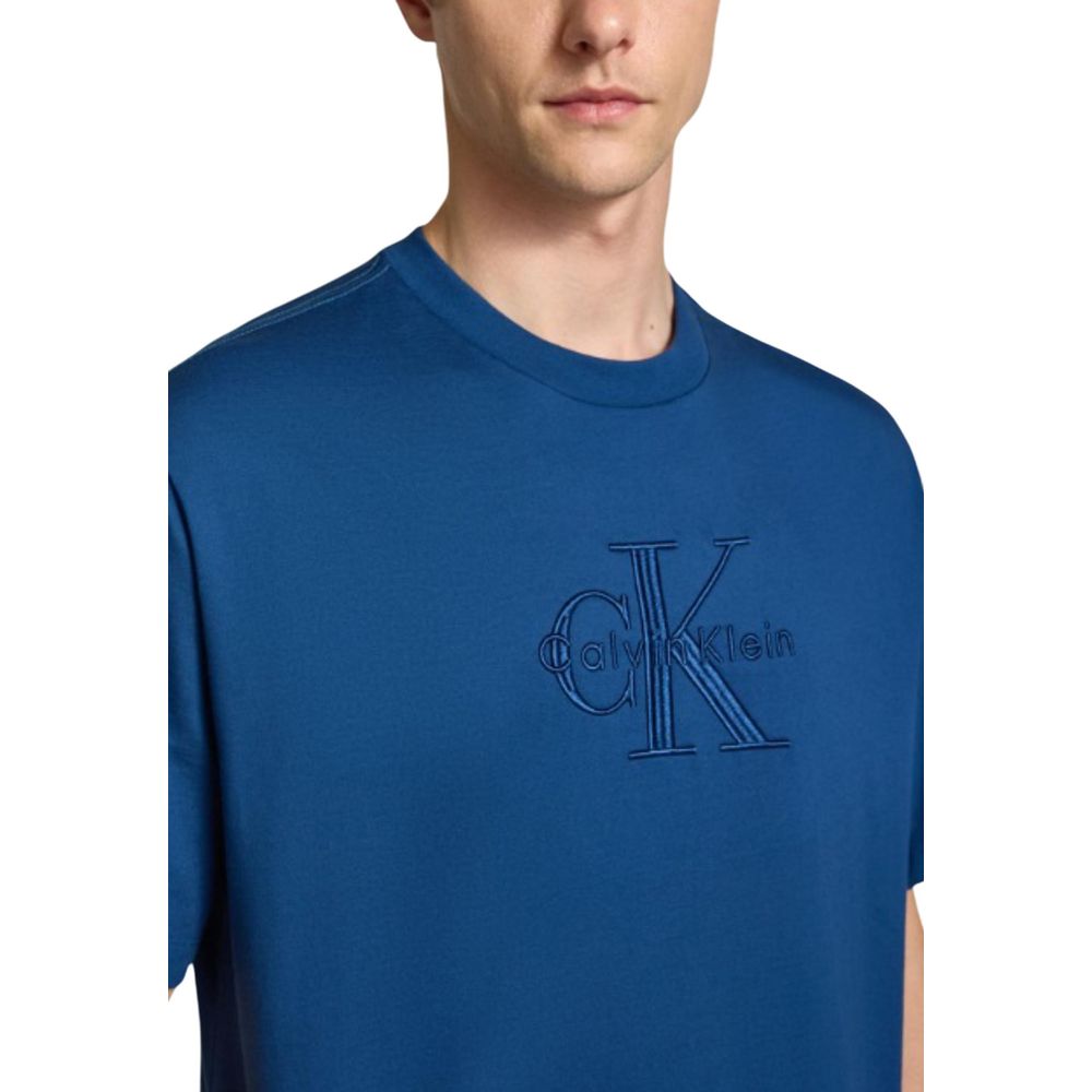 Calvin Klein Jeans Blue Cotton T-Shirt - Luxe Nova