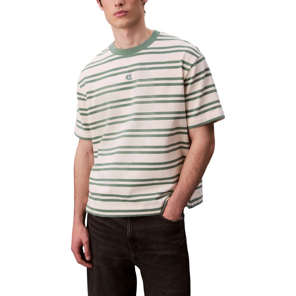 Calvin Klein Jeans White Cotton T-Shirt - Luxe Nova