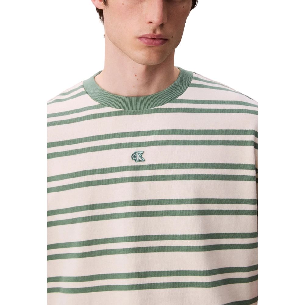 Calvin Klein Jeans White Cotton T-Shirt - Luxe Nova