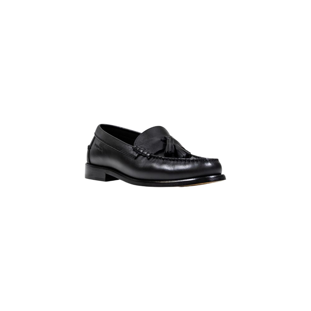 Tommy Hilfiger Black Leather Slip-On Loafers - Luxe Nova