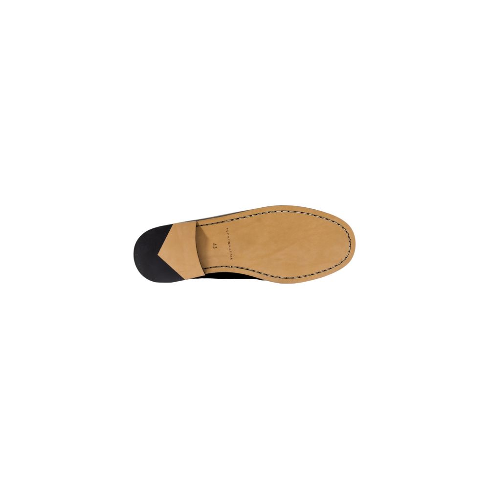 Tommy Hilfiger Black Leather Slip-On Loafers - Luxe Nova