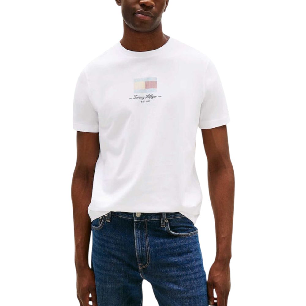 Tommy Hilfiger White Recycled Cotton T-Shirt - Luxe Nova