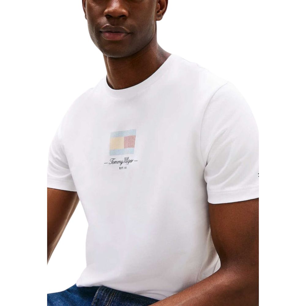 Tommy Hilfiger White Recycled Cotton T-Shirt - Luxe Nova