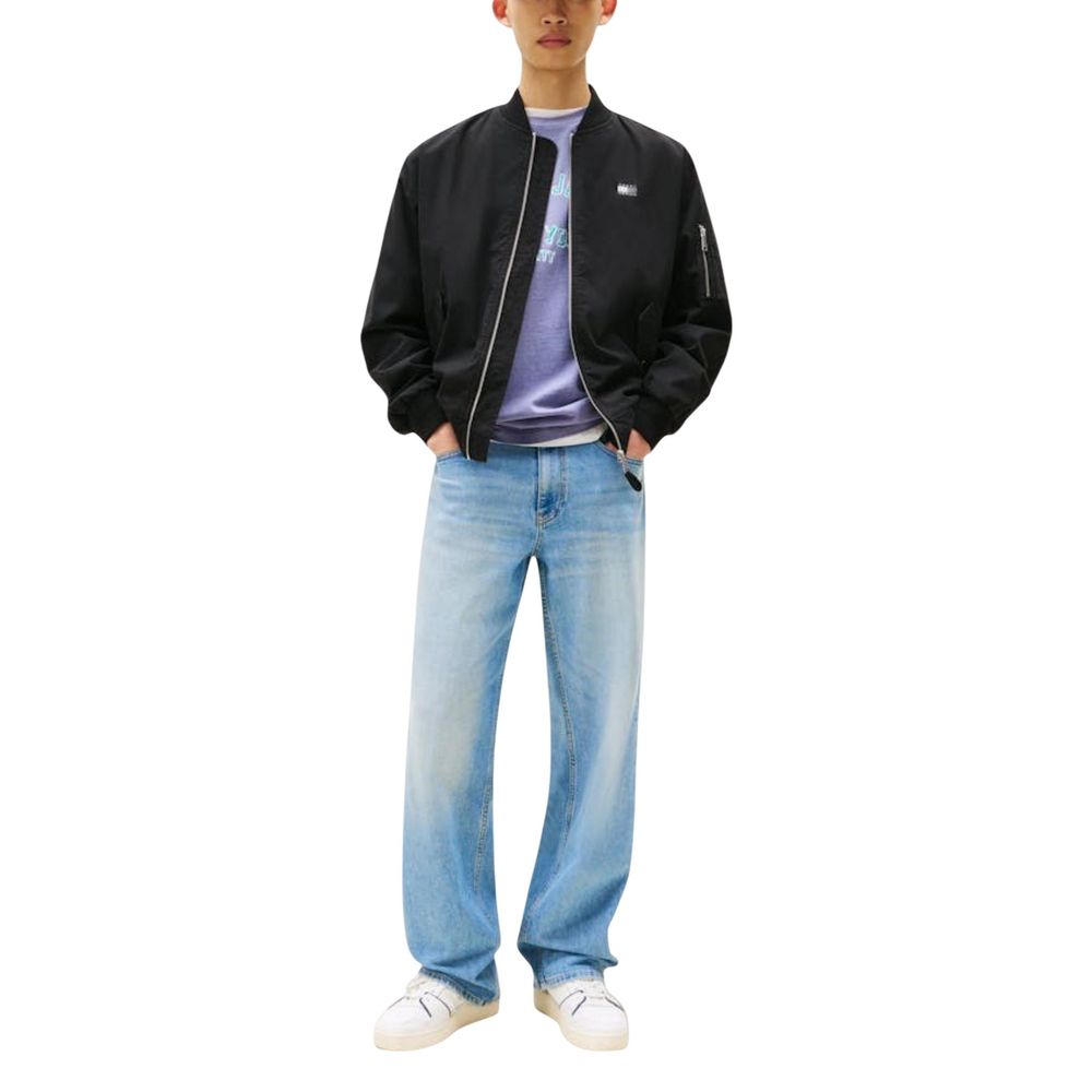 Tommy Hilfiger Jeans Black Recycled Cotton Bomber - Luxe Nova