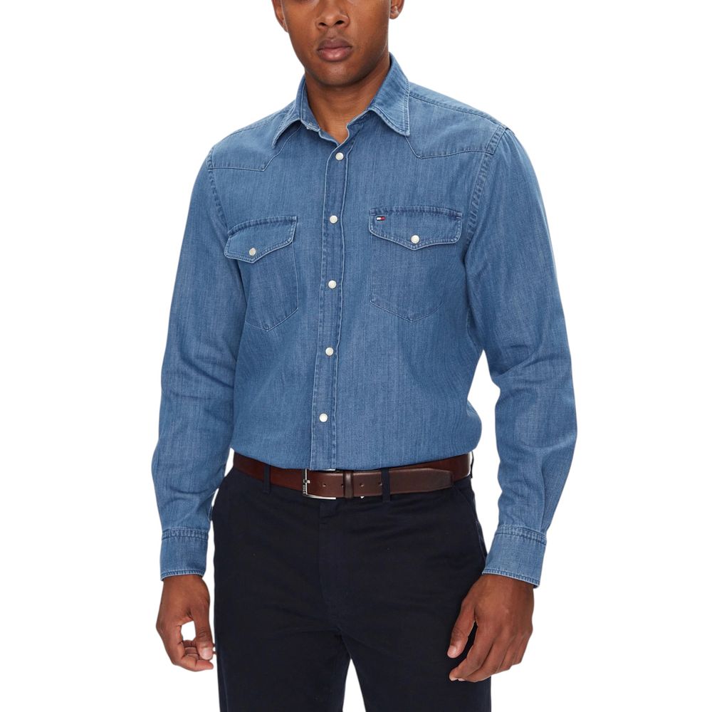 Tommy Hilfiger Light Blue Denim Shirt - Luxe Nova