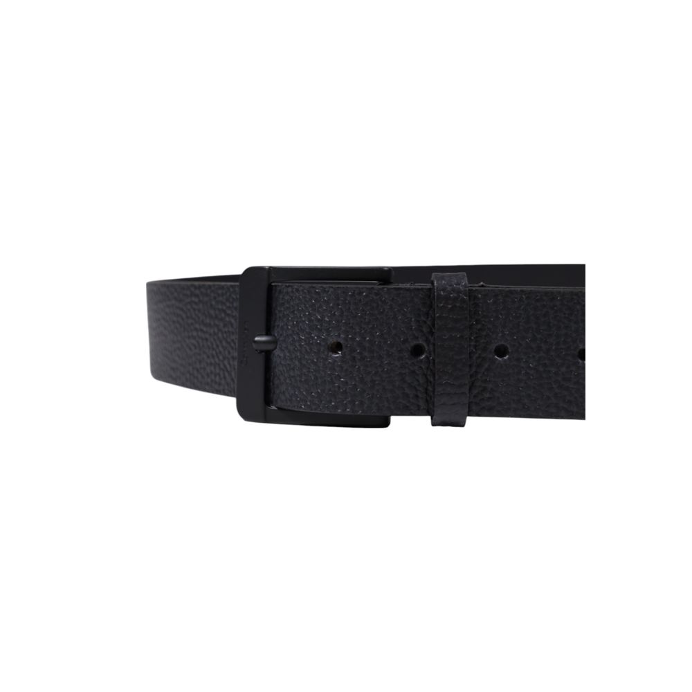 Calvin Klein Black Leather Regular Belt - Luxe Nova