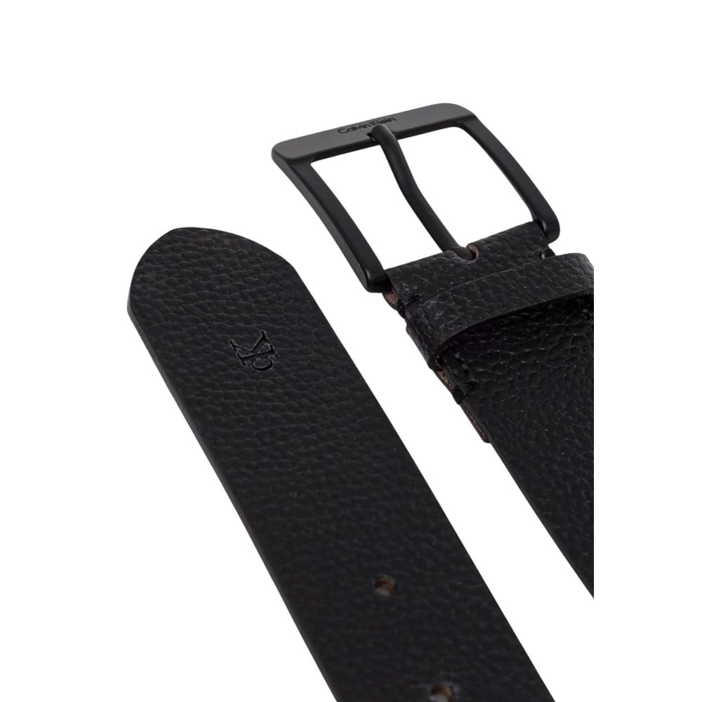 Calvin Klein Black Leather Regular Belt - Luxe Nova