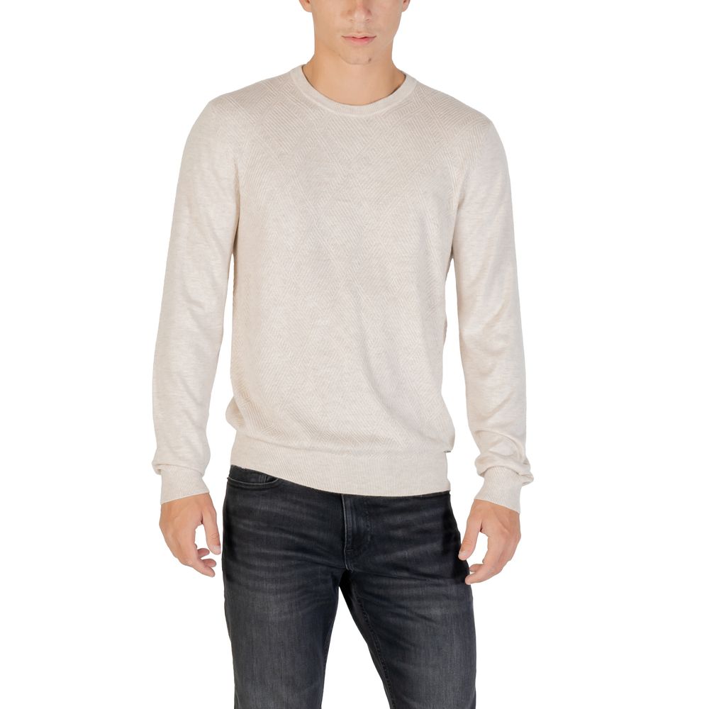 Guess Beige Polyacrylic Sweatshirt - Luxe Nova