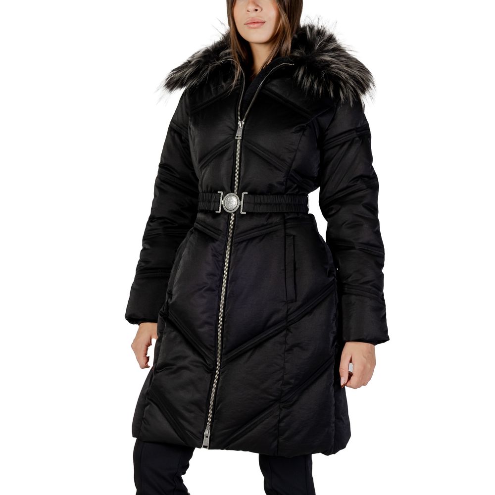 Guess Black Cotton Coat - Luxe Nova