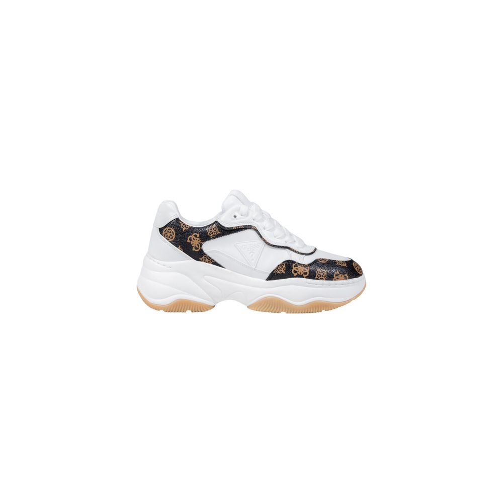 Guess White Polyethylene Chunky Sneakers - Luxe Nova