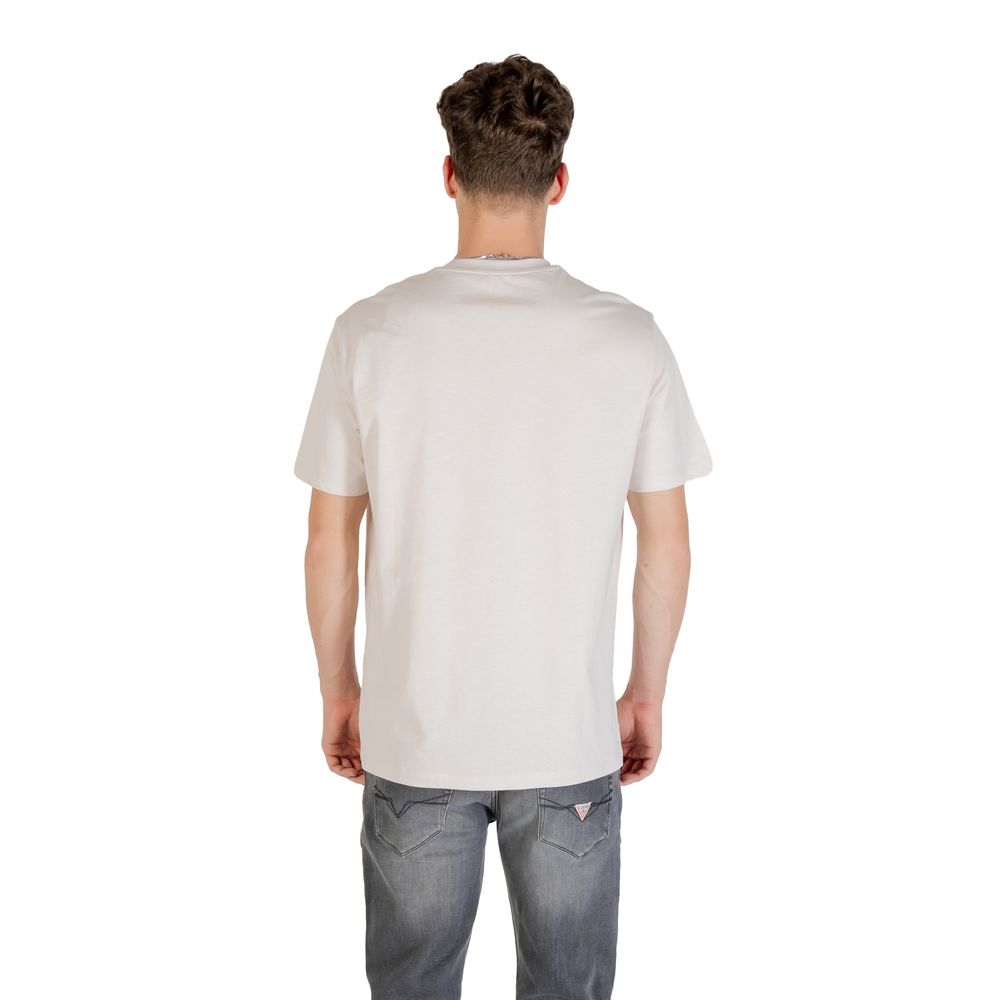 Armani Exchange Beige Cotton T-Shirt - Luxe Nova