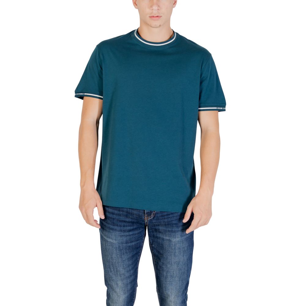 Armani Exchange Black Cotton T-Shirt - Luxe Nova