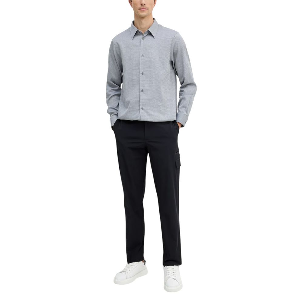 Armani Exchange Black And White Cotton Dress Shirt - Luxe Nova