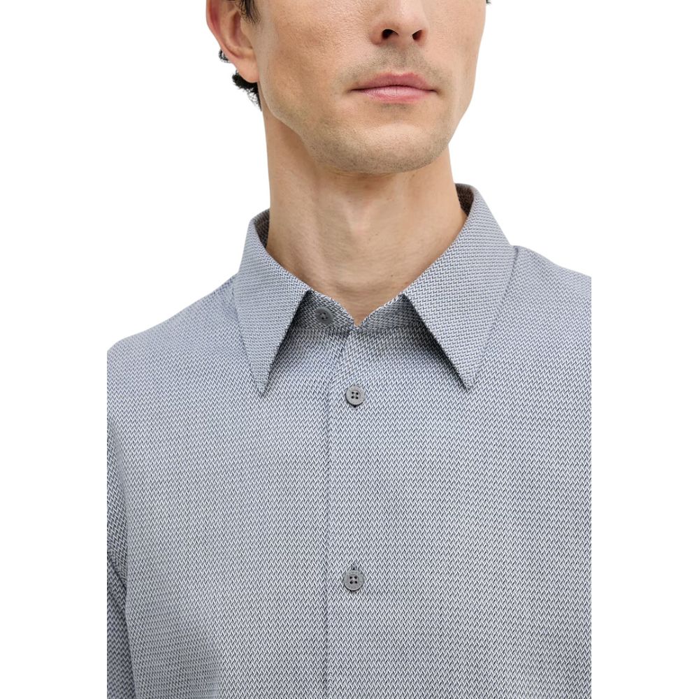 Armani Exchange Black And White Cotton Dress Shirt - Luxe Nova