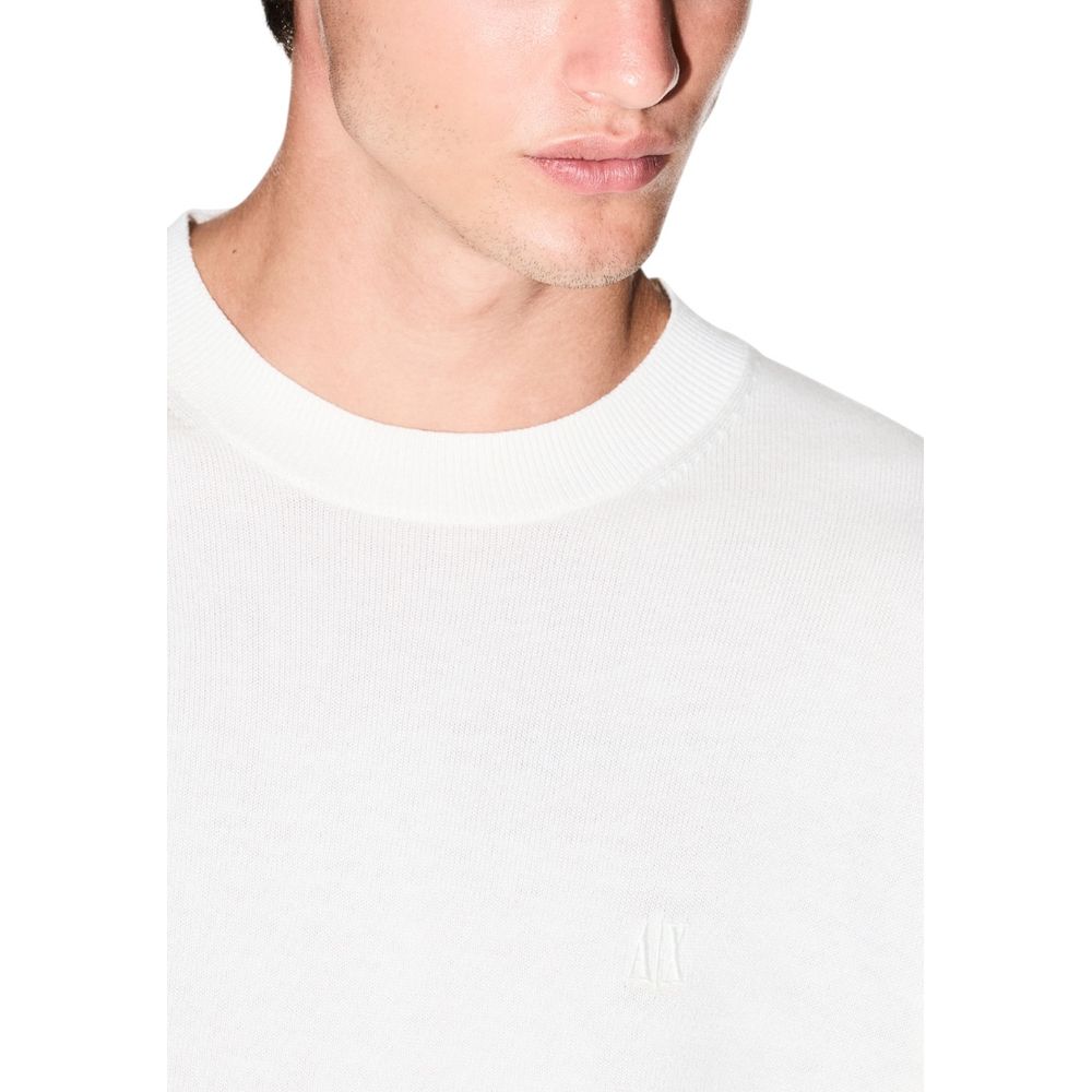 Armani Exchange Cream Viscose Sweatshirt - Luxe Nova