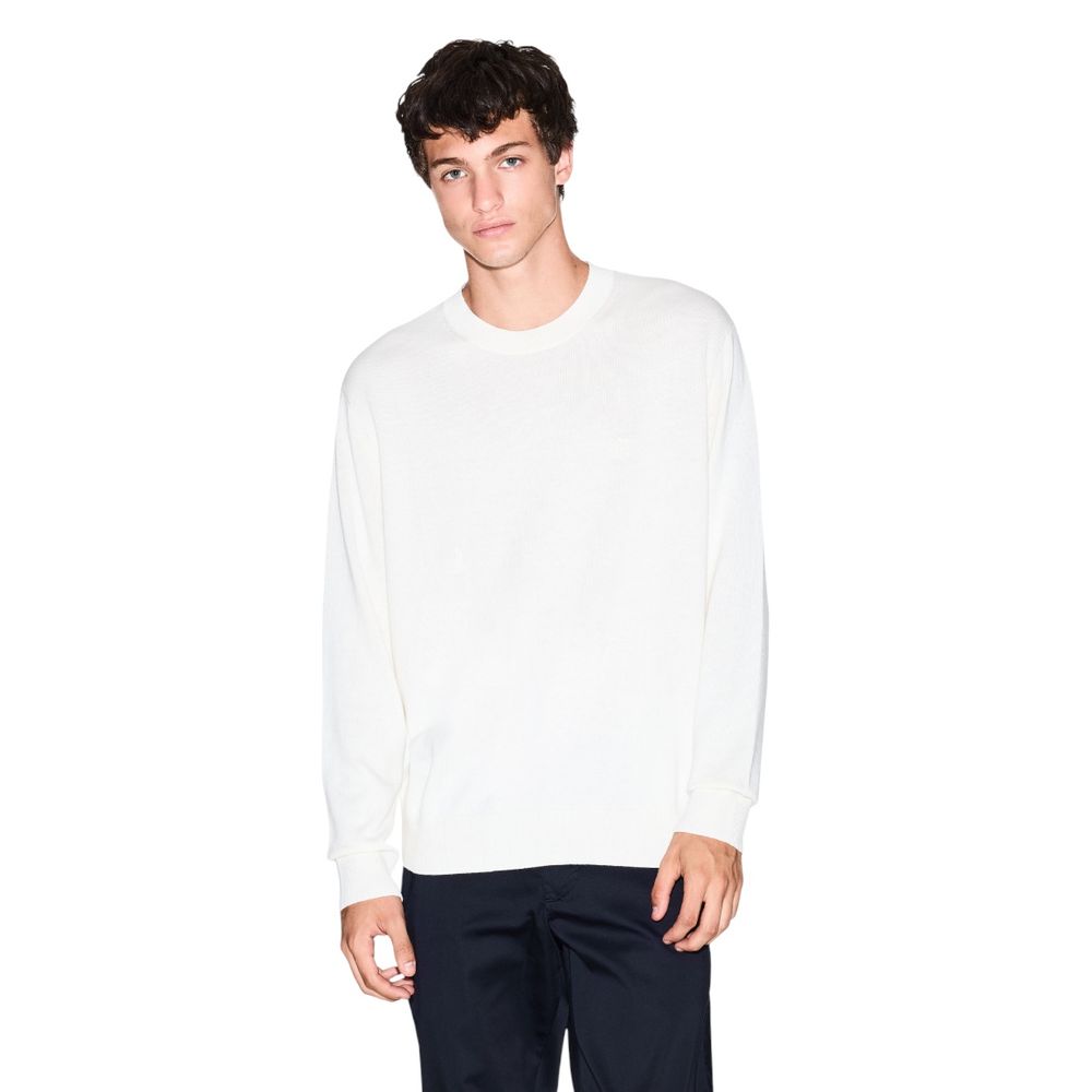 Armani Exchange Cream Viscose Sweatshirt - Luxe Nova
