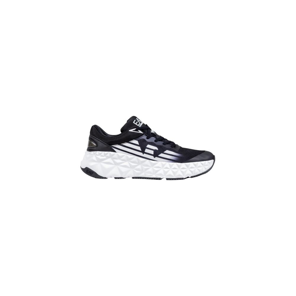 EA7 Emporio Armani Black And White Polyester Athletic Sneakers - Luxe Nova
