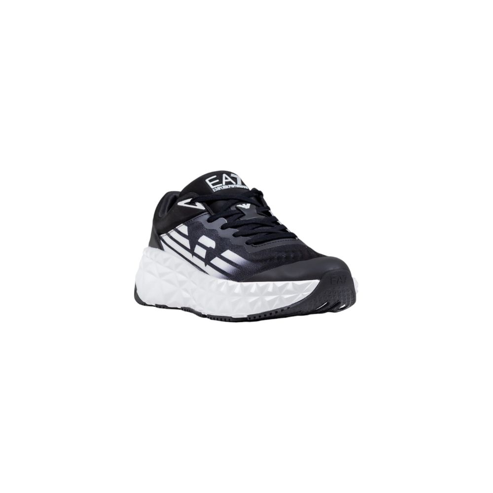 EA7 Emporio Armani Black And White Polyester Athletic Sneakers - Luxe Nova