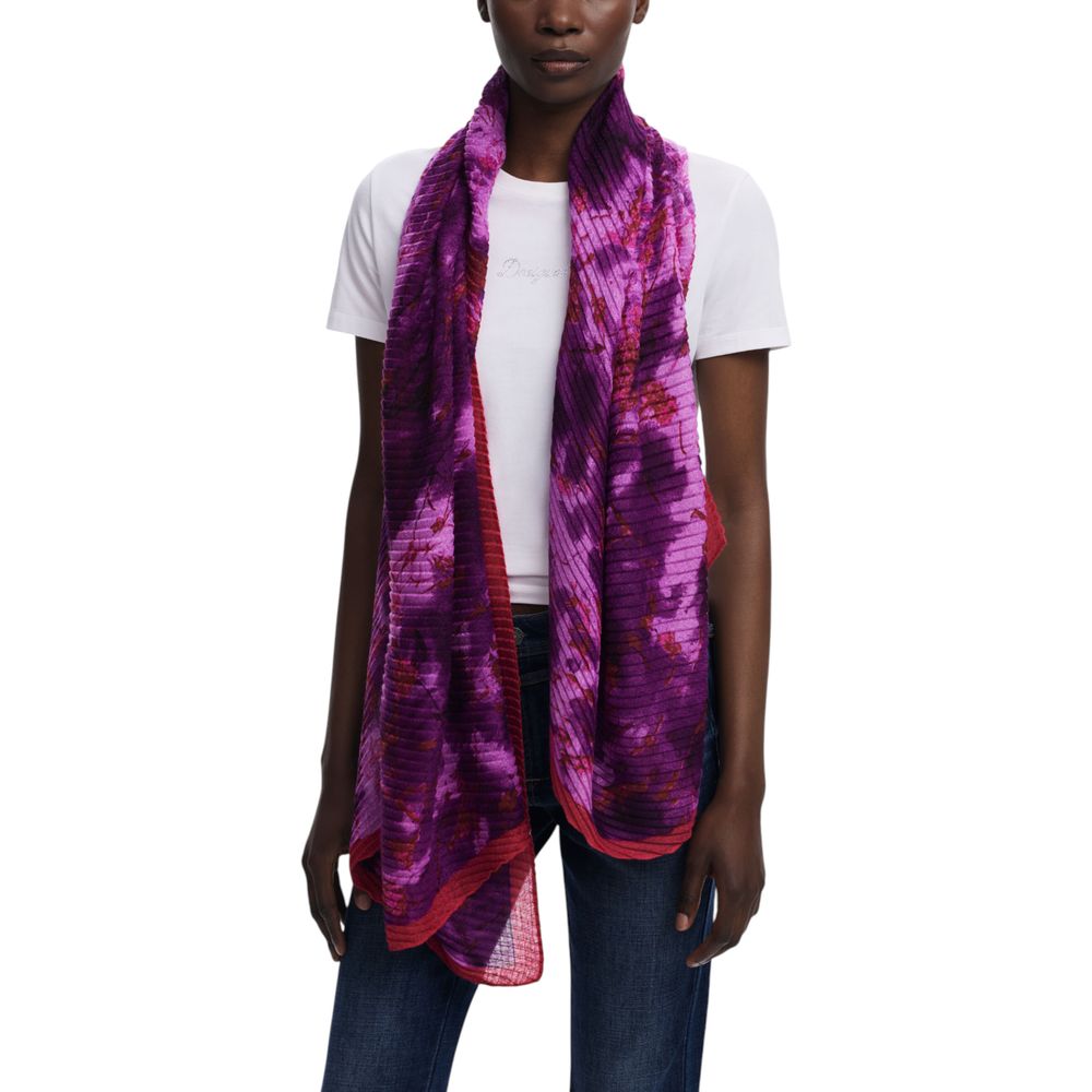 Desigual Purple Polyester Foulard - Luxe Nova