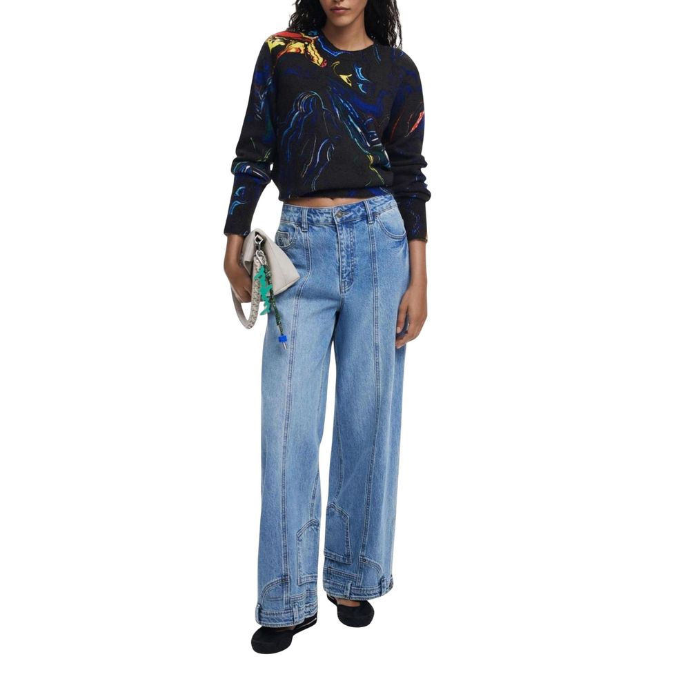 Desigual Black Marabou Sweatshirt - Luxe Nova
