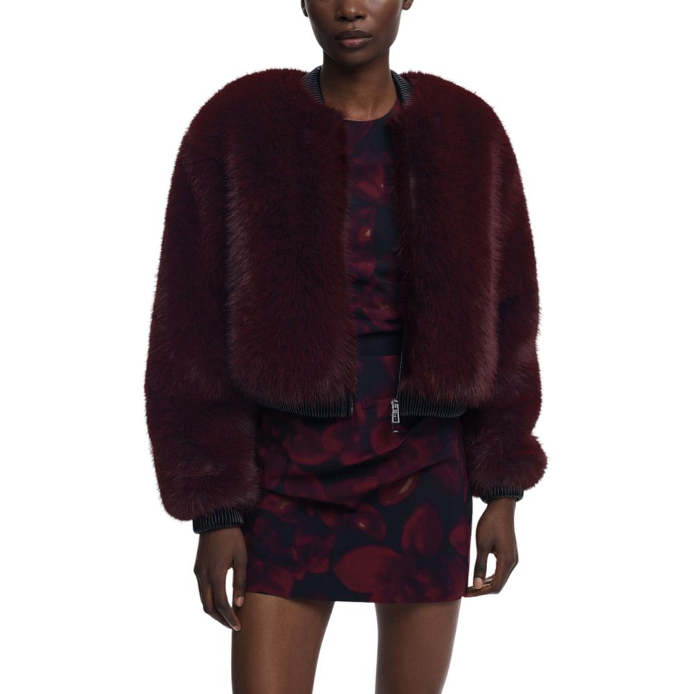 Desigual Bordeaux Polyester Jackets And Coat - Luxe Nova