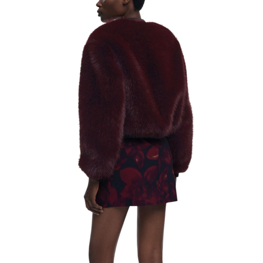 Desigual Bordeaux Polyester Jackets And Coat - Luxe Nova