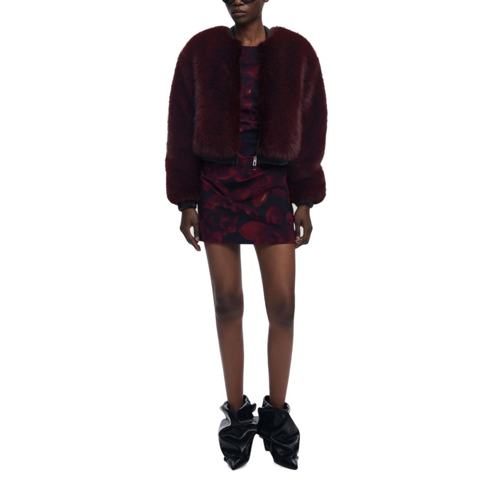 Desigual Bordeaux Polyester Jackets And Coat - Luxe Nova