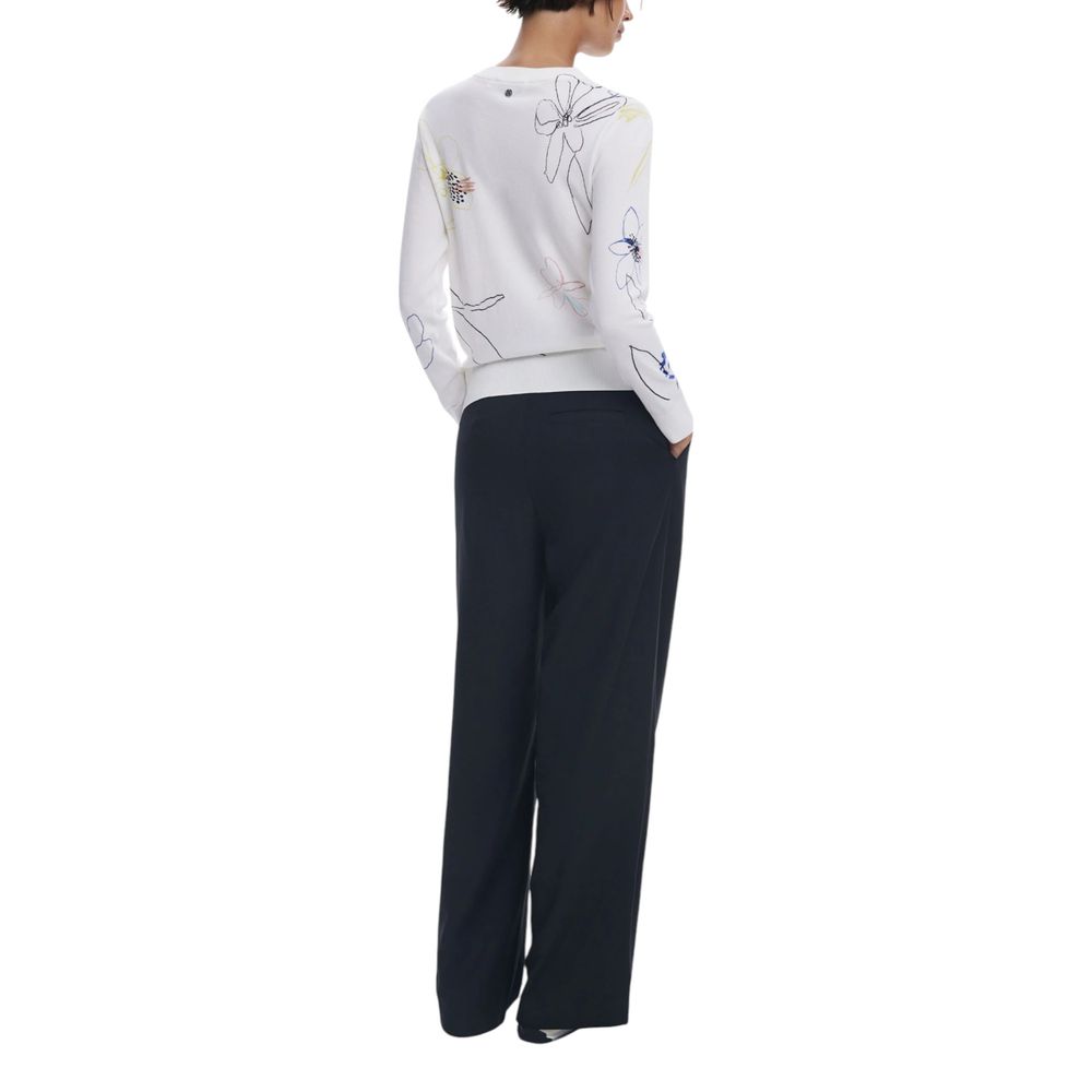 Desigual Cream Viscose Sweatshirt - Luxe Nova