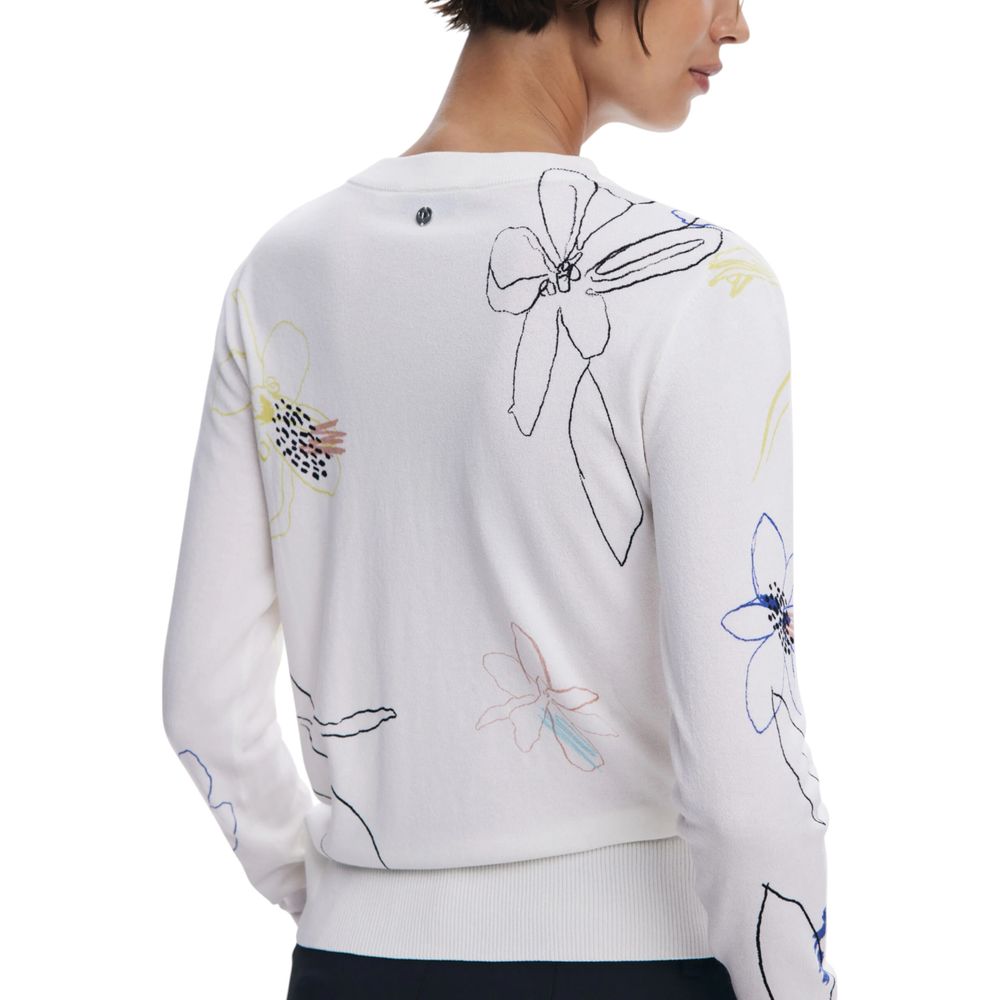 Desigual Cream Viscose Sweatshirt - Luxe Nova