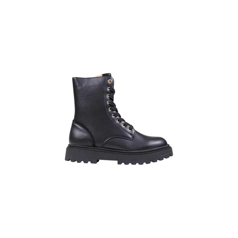 Alviero Martini Prima Classe Black Polyethylene Lace-Up Boots - Luxe Nova