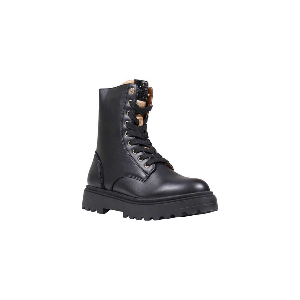 Alviero Martini Prima Classe Black Polyethylene Lace-Up Boots - Luxe Nova