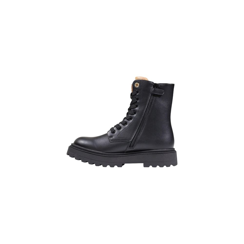 Alviero Martini Prima Classe Black Polyethylene Lace-Up Boots - Luxe Nova