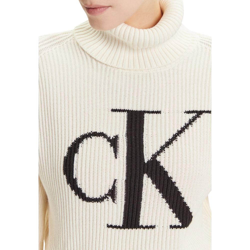 Calvin Klein Jeans Beige Cotton Sweatshirt - Luxe Nova