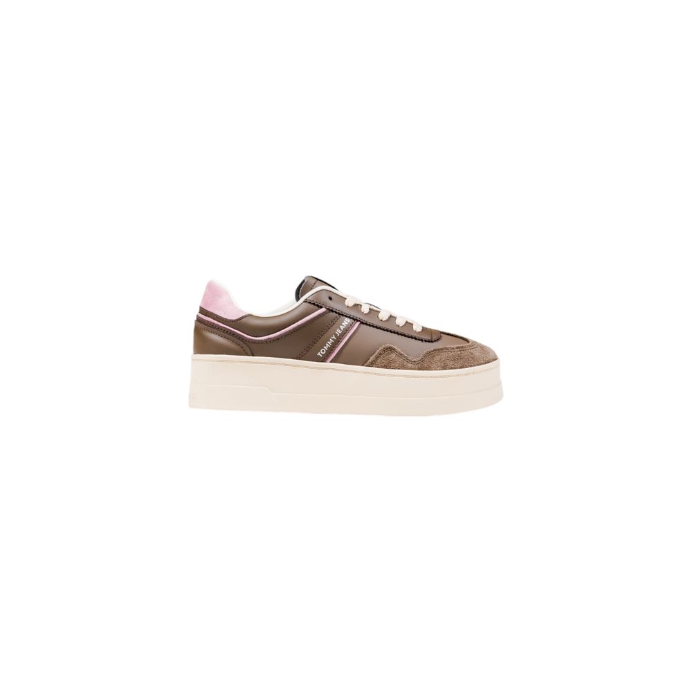 Tommy Hilfiger Jeans Brown Artificial Leather Sneakers - Luxe Nova