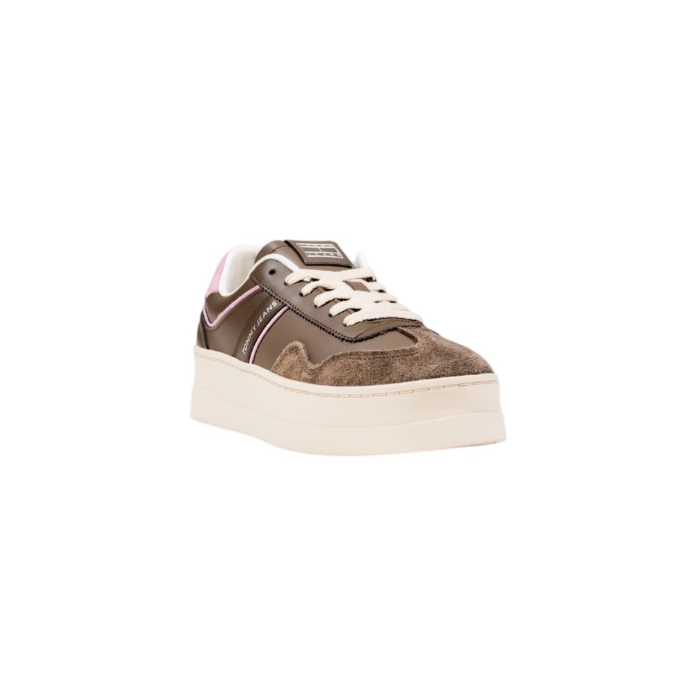 Tommy Hilfiger Jeans Brown Artificial Leather Sneakers - Luxe Nova