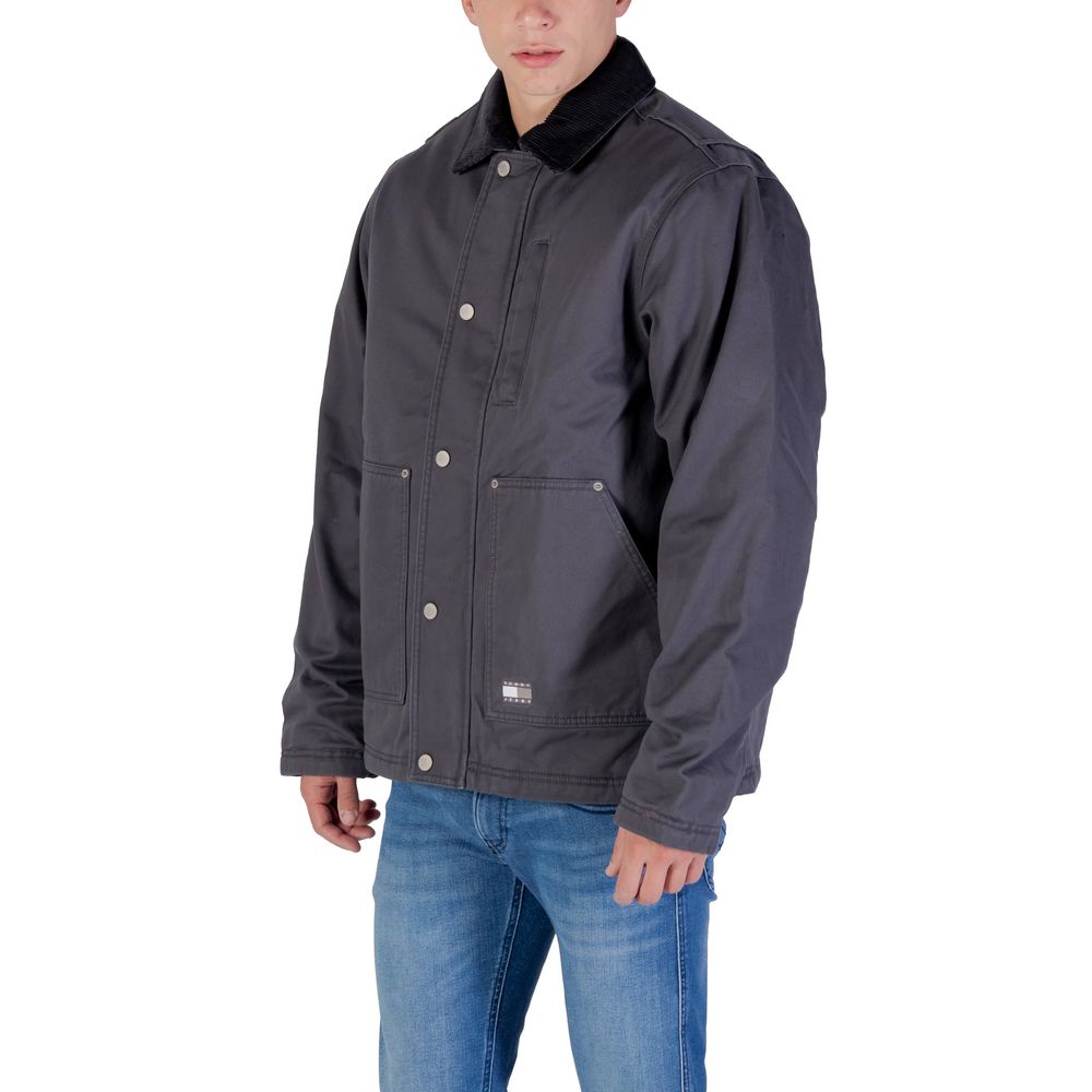 Tommy Hilfiger Jeans Gray Recycled Cotton Denim Jacket - Luxe Nova