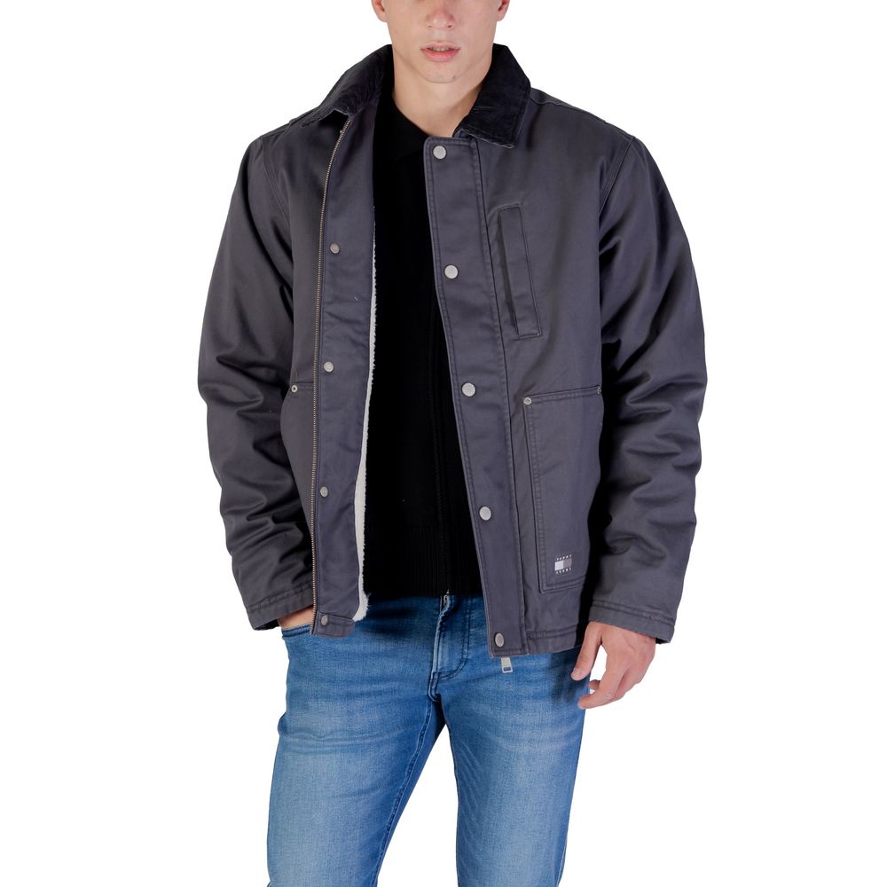 Tommy Hilfiger Jeans Gray Recycled Cotton Denim Jacket - Luxe Nova