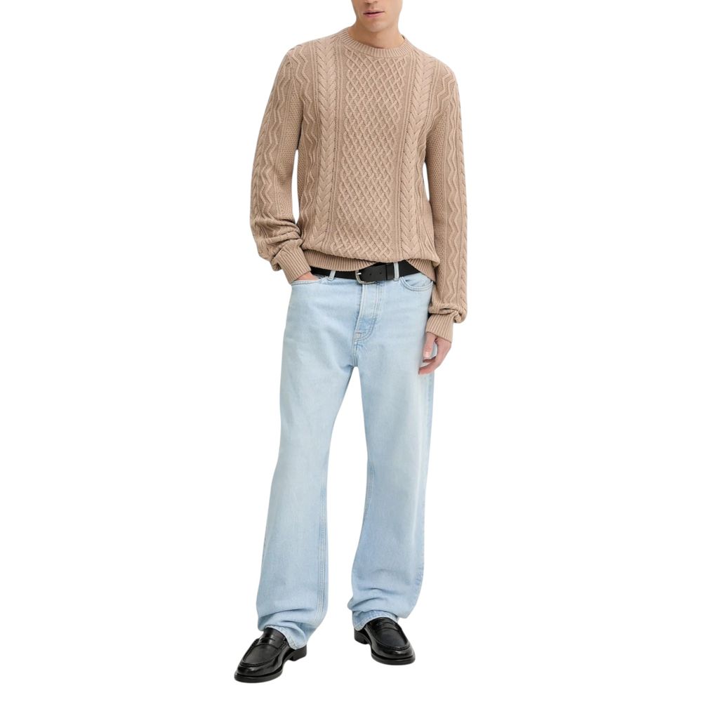 Tommy Hilfiger Jeans Beige Recycled Cotton Sweatshirt - Luxe Nova