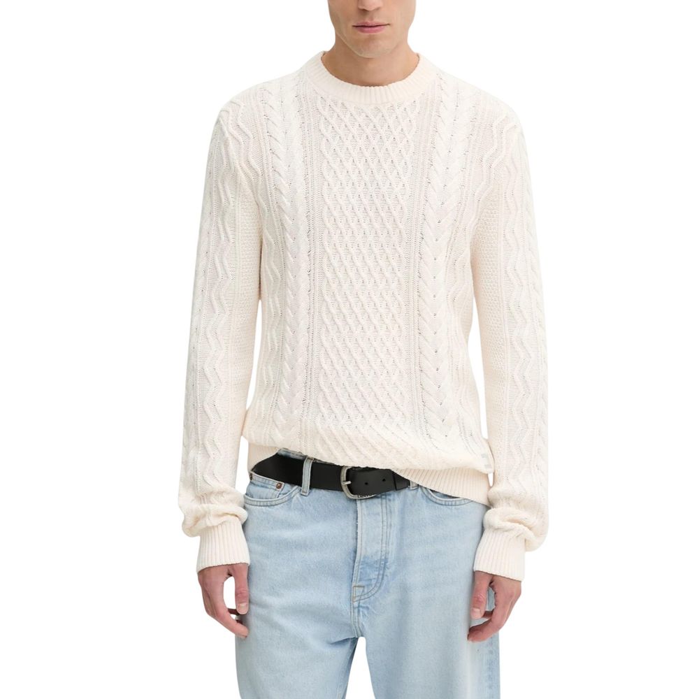 Tommy Hilfiger Jeans Cream Recycled Cotton Sweatshirt - Luxe Nova