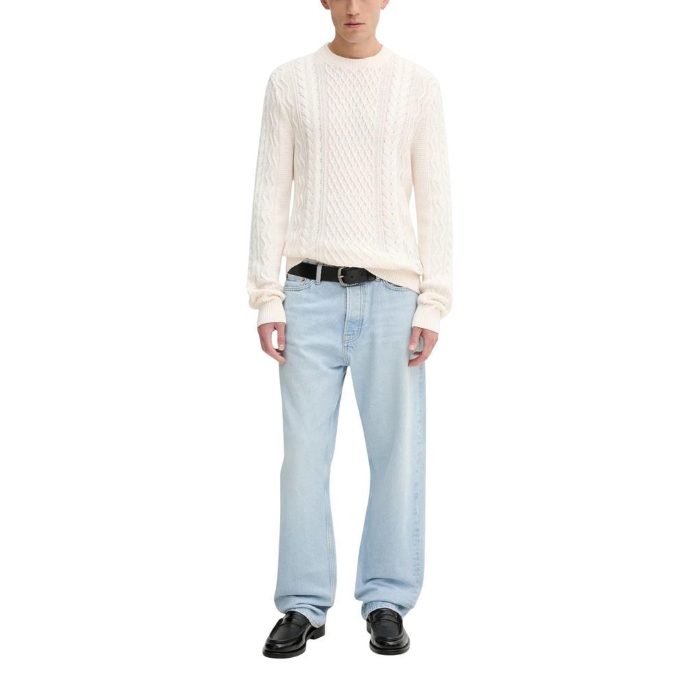 Tommy Hilfiger Jeans Cream Recycled Cotton Sweatshirt - Luxe Nova