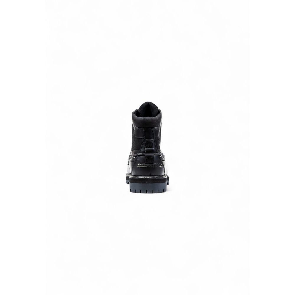 Timberland Black Leather Lace-Up Boots