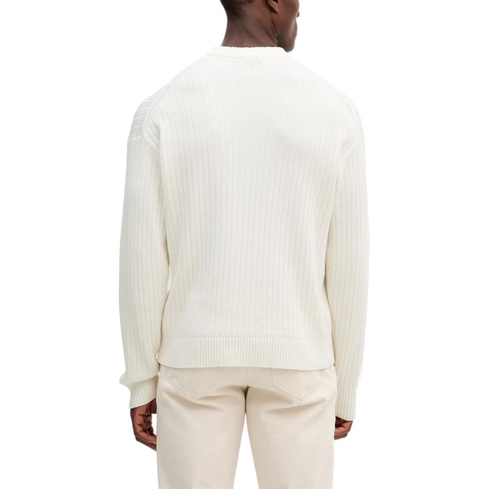 Calvin Klein Jeans Cream Cotton Sweatshirt - Luxe Nova