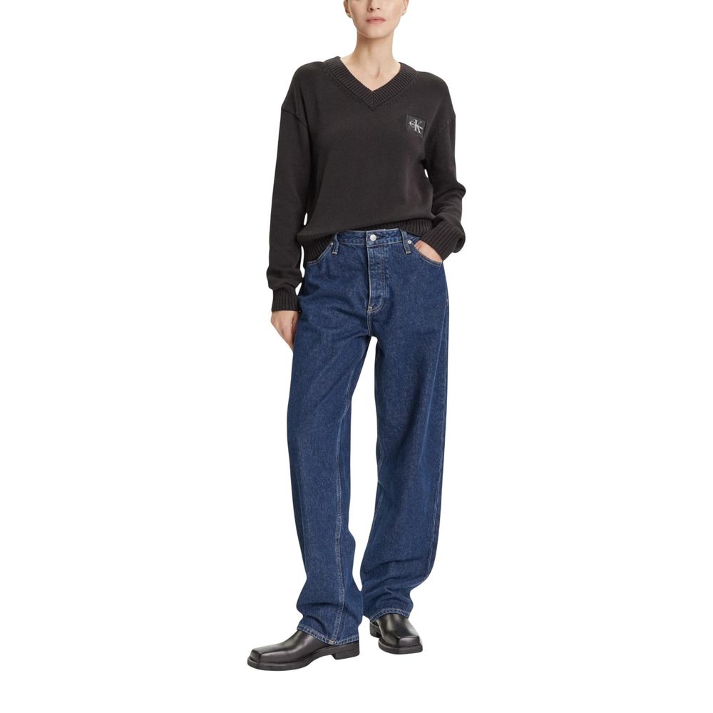 Calvin Klein Jeans Black Cotton Sweatshirt - Luxe Nova