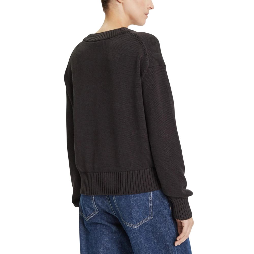 Calvin Klein Jeans Black Cotton Sweatshirt - Luxe Nova