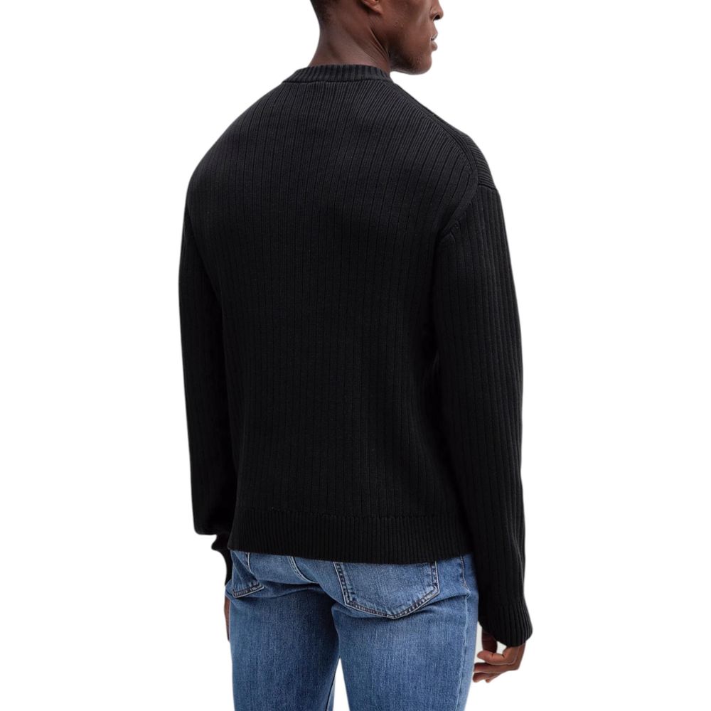 Calvin Klein Jeans Black Cotton Sweatshirt - Luxe Nova