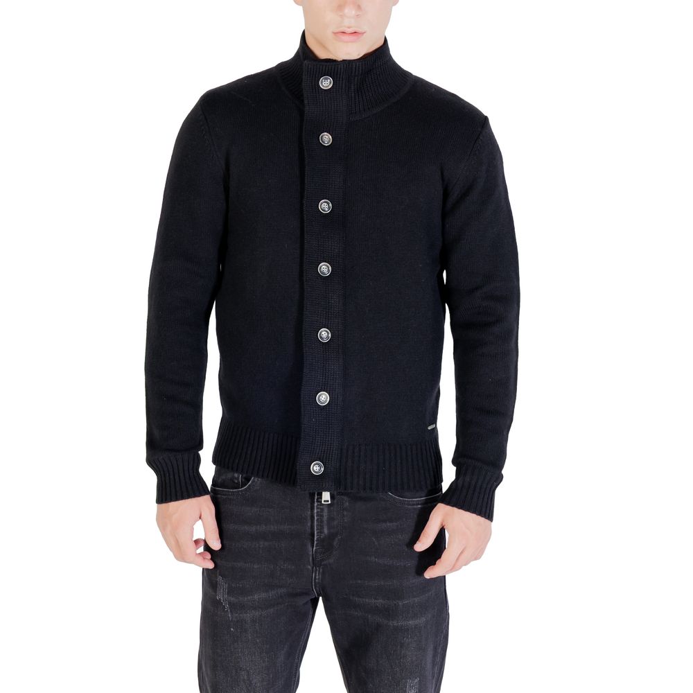 Gianni Lupo Black Marabou Sweatshirt - Luxe Nova
