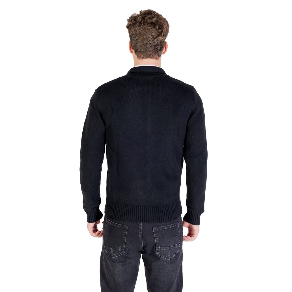 Gianni Lupo Black Marabou Sweatshirt - Luxe Nova