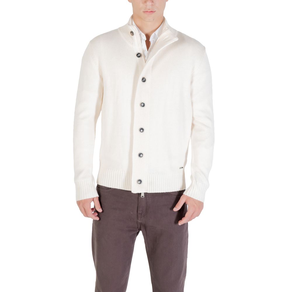 Gianni Lupo Cream Marabou Sweatshirt - Luxe Nova